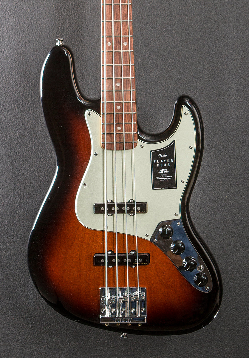 Player Plus Jazz Bass - 3 Color Sunburst w/Pau Ferro