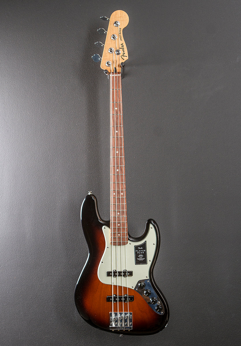 Player Plus Jazz Bass - 3 Color Sunburst w/Pau Ferro