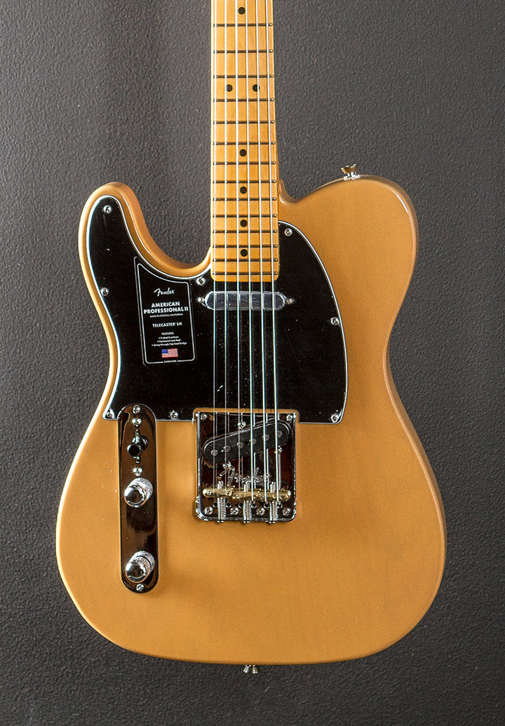 American Professional II Telecaster Left Hand- Butterscotch Blonde w/Maple